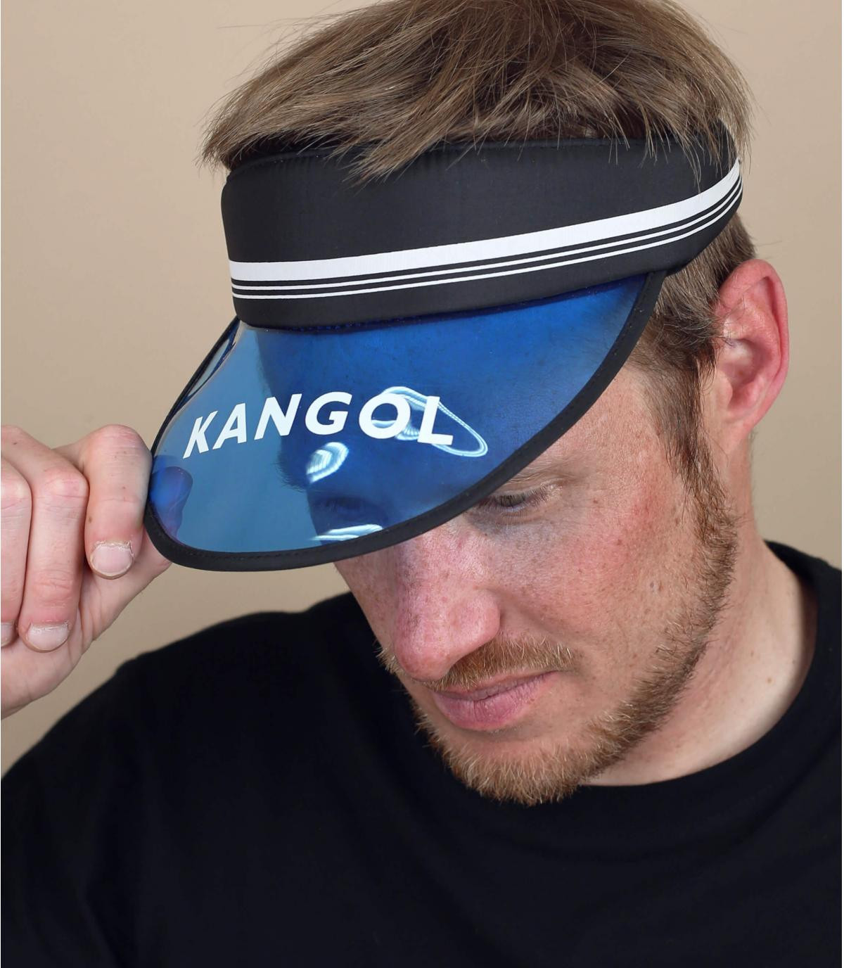 Visiera nera blu Kangol Retro Visor black